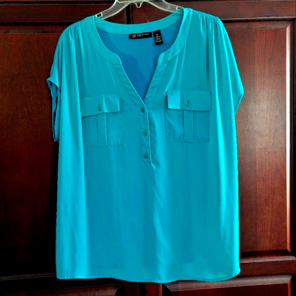 EUC INC Cap Sleeve Sheer Blouse